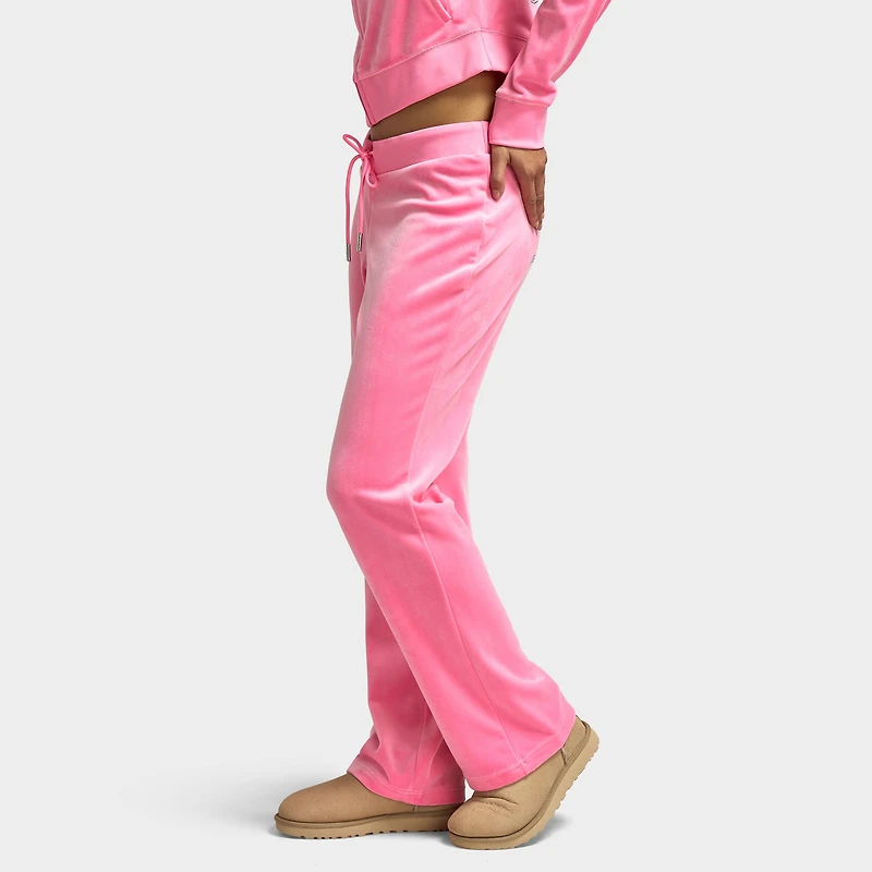 Juicy Couture Women's OG Big Bling Velour Track Pants / Hot Pink