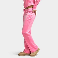 Juicy Couture Women's OG Big Bling Velour Track Pants / Hot Pink