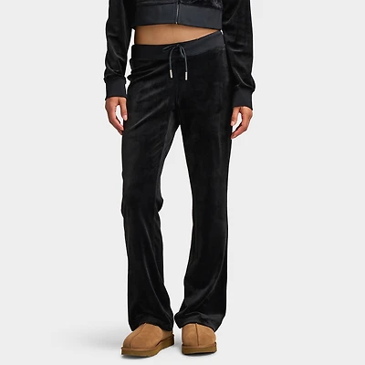 Juicy Couture Women's OG Big Bling Velour Track Pants / Liquorice