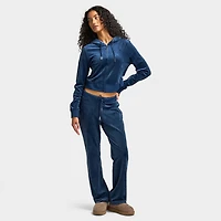 Juicy Couture Women's OG Big Bling Velour Track Pants / Regal Blue