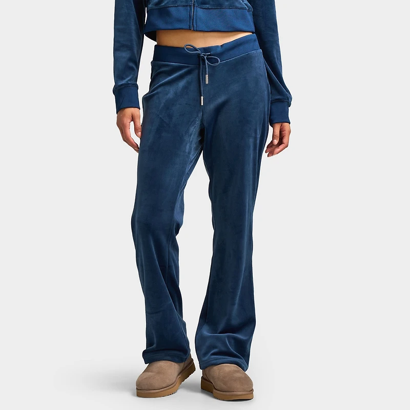 Juicy Couture Women's OG Big Bling Velour Track Pants / Regal Blue