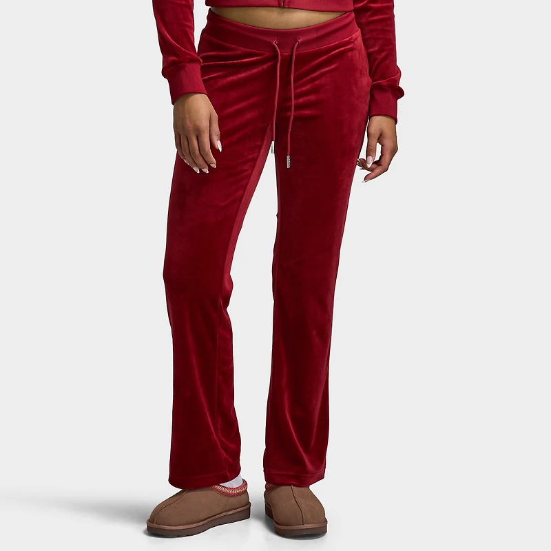Juicy Couture OG Big Bling Pantalon en Velours / Rouge Dahlia