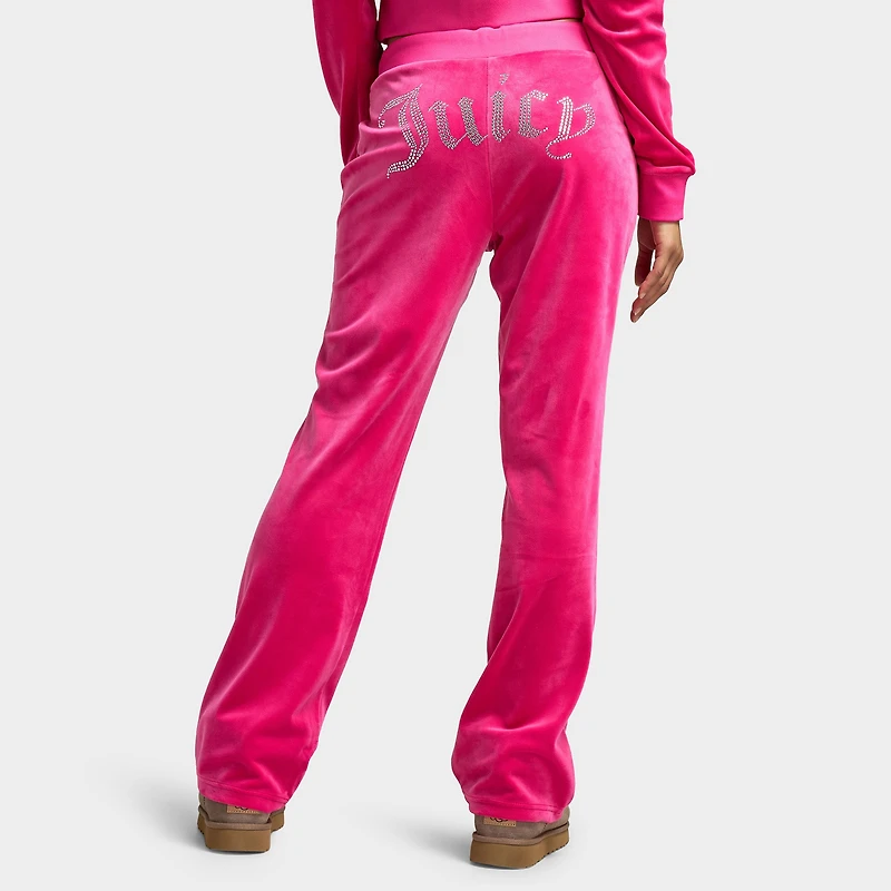 Juicy Couture OG Big Bling Velour Track Pants / Free Love
