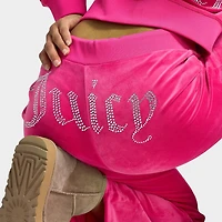 Juicy Couture OG Big Bling Velour Track Pants / Free Love