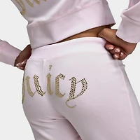 Juicy Couture Pantalon en velours OG Big Bling / Soft Glow
