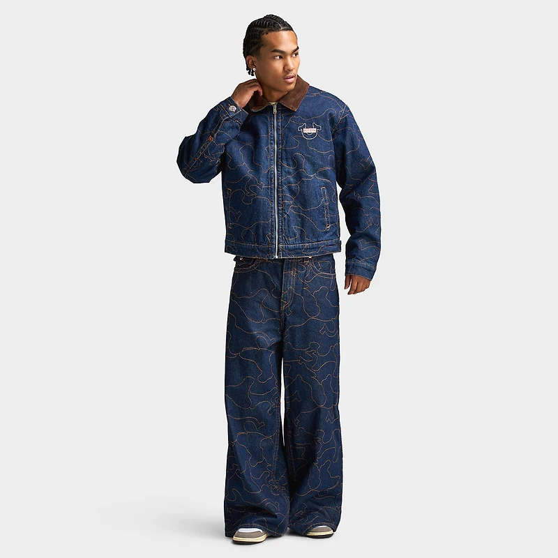 True Religion Mikey APO Embroidered Jeans / Blue