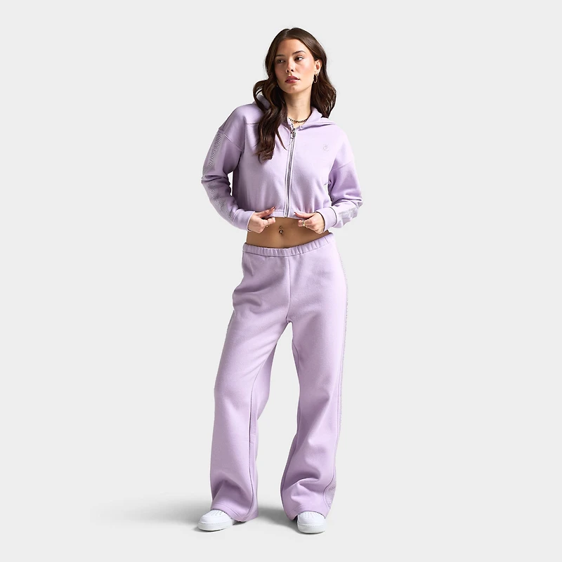 Juicy Couture Women's Fleece Wide Leg Pant / Orchid Petal
