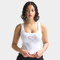 Juicy Couture Women's Cropped Fitted Graphic Tank / White