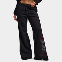 Juicy Couture Women's Wide Leg Fleece Pants Roses / Liquorice