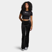 Juicy Couture Luxe Velour Pantalon de survêtement évasé en velours / Réglisse