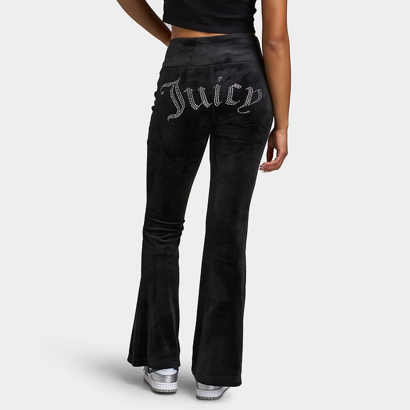 Juicy Couture Luxe Velour Pantalon de survêtement évasé en velours / Réglisse