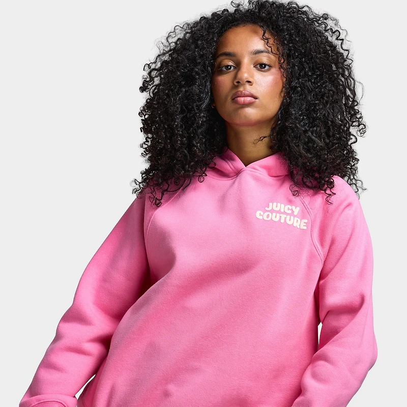 Juicy Couture Chandail à capuchon surdimensionné en polaire Sachet rose / doux éclat