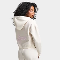 Juicy Couture Cropped Fullzip Hoodie Cloud / Cherry Blossom