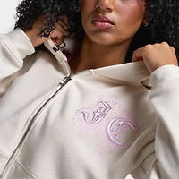 Juicy Couture Chandail à capuchon court entièrement zippé Nuage / Fleur de cerisier