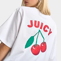 Juicy Couture T-shirt Graphique Surdimensionné / Blanc