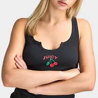Juicy Couture Women's Racerback Graphic Tank / Liquorice
