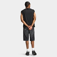 True Religion Cut Off SRS Logo T-Shirt / Jet Black