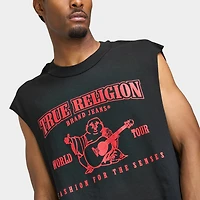 True Religion T-shirt  Cut Off SRS Logo / Noir de Jais
