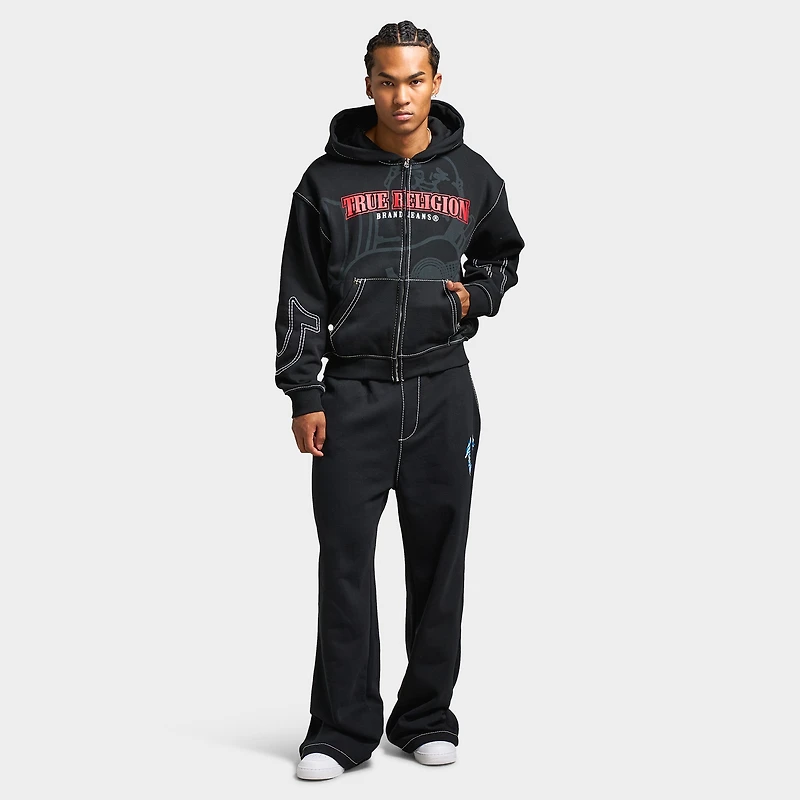 True Religion HS Paint Baggy Big T Sweats / Jet Black