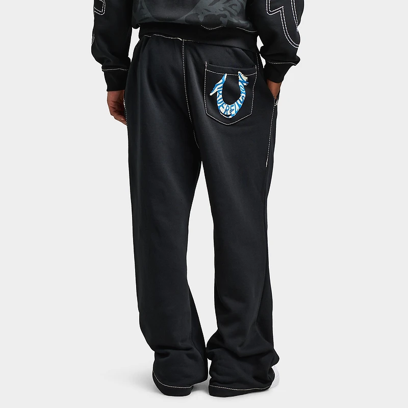 True Religion HS Paint Baggy Big T Sweats / Jet Black