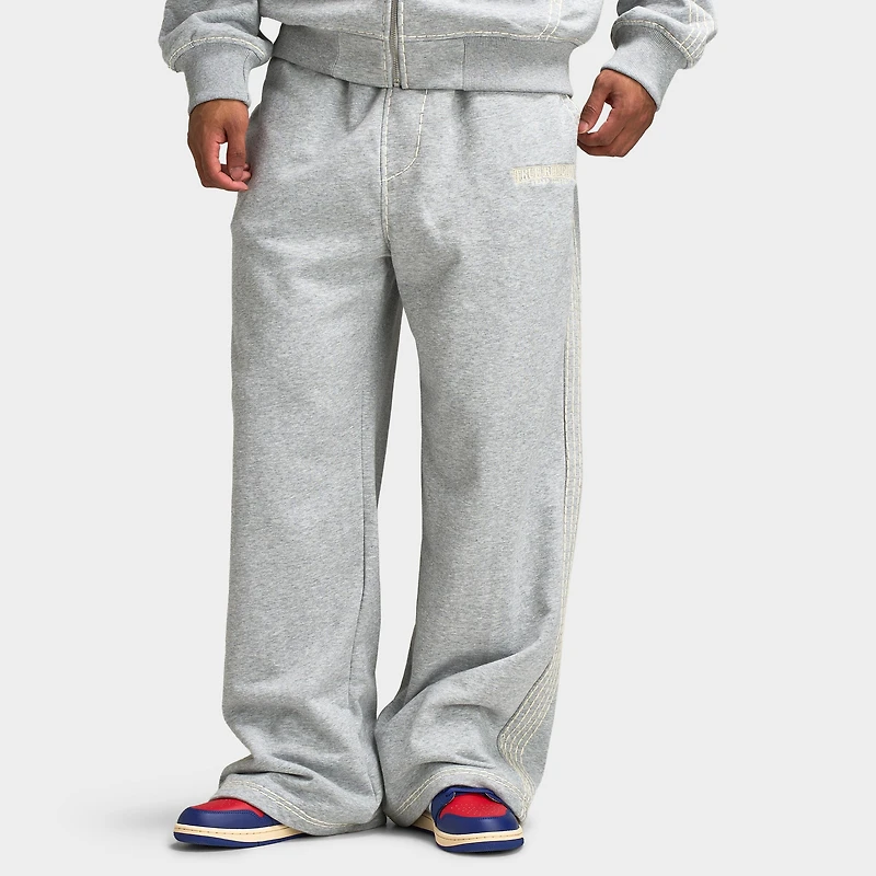 True Religion Super T Pantalon Ample / Gris Chiné