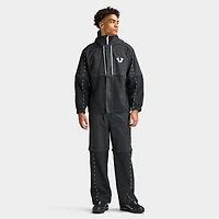 True Religion Nylon Fleece Zip Off Jacket / Jet Black