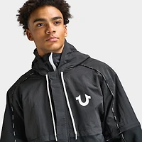 True Religion Nylon Fleece Zip Off Jacket / Jet Black