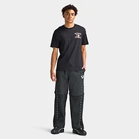 True Religion Nylon Fleece Zip Off Sweats / Jet Black