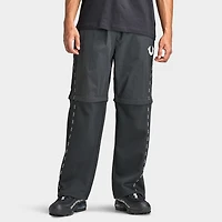 True Religion Nylon Fleece Zip Off Sweats / Jet Black
