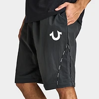 True Religion Nylon Fleece Zip Off Sweats / Jet Black