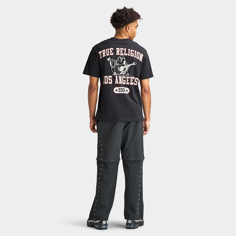True Religion SS Mesh Print Buddha Tee / Black