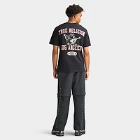 True Religion SS Mesh Print Buddha Tee / Black