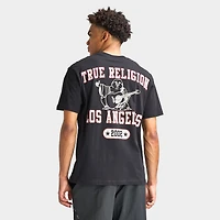 True Religion SS Mesh Print Buddha Tee / Black