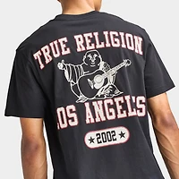 True Religion SS Mesh Print Buddha Tee / Black