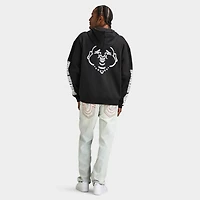 True Religion Logo Visage de Bouddha Chandail à Capuchon zippé  / Noir Jet