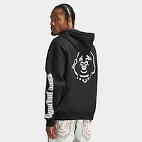 True Religion Buddha Face Logo Zip Hoodie / Jet Black