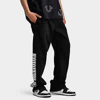 True Religion WAVY LOGO FLATLOCK SWEATS / Jet Black