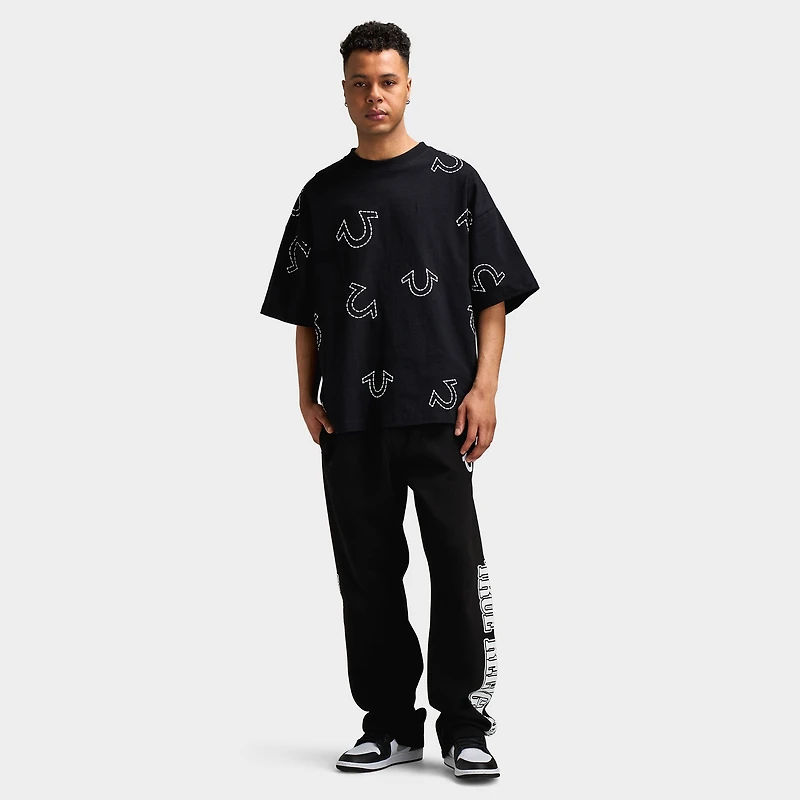 True Religion SS HS PRINT OVERSIZED TEE Jet Black