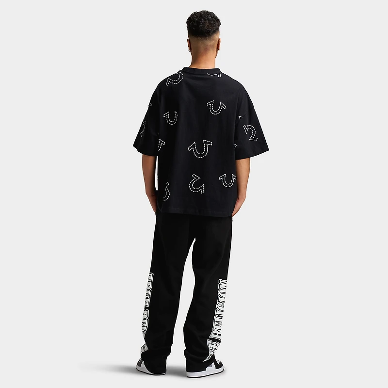 True Religion SS HS PRINT OVERSIZED TEE Jet Black