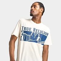 True Religion T-shirt à carreaux Bouddha / Blanc Hiver