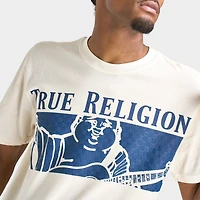 True Religion T-shirt à carreaux Bouddha / Blanc Hiver