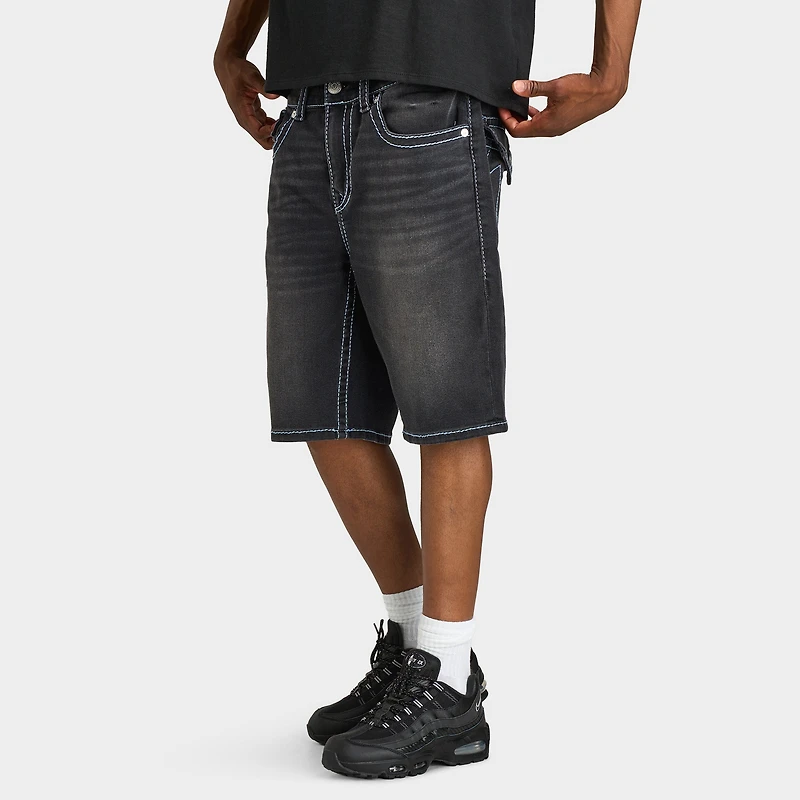 True Religion Bobby Big T Short à Rabat / Noir Profond Délavé