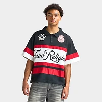 True Religion SS Relaxed Rugby Polo Red / White - Black