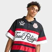 True Religion SS Relaxed Rugby Polo Red / White - Black