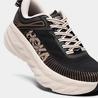 Hoka Women's Bondi 7 Black / Rose Cream