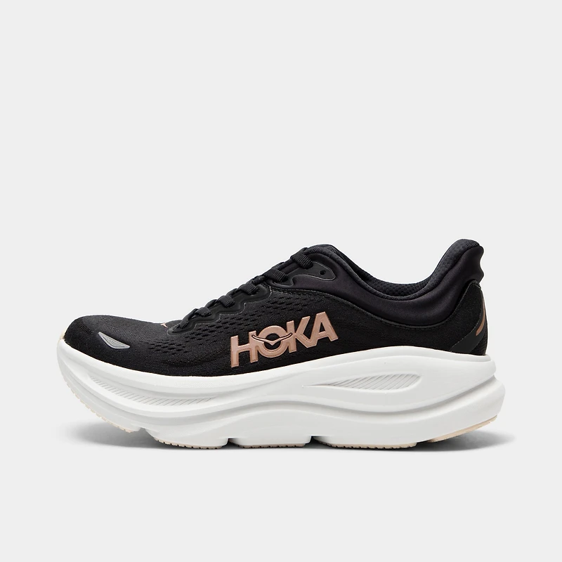 Hoka Women's Bondi 9 Black / Rose Gold