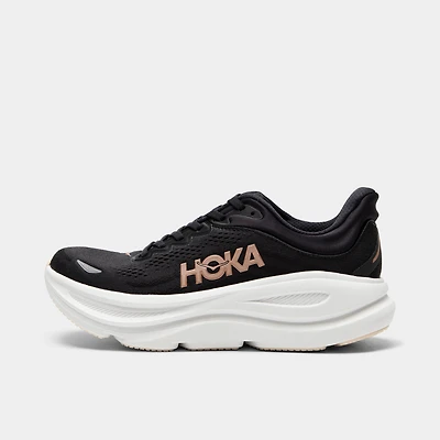 Hoka Women's Bondi 9 Black / Rose Gold