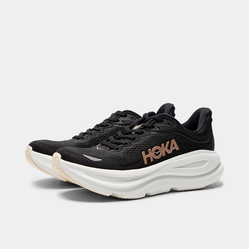 Hoka Femmes Bondi 9 Noir / Rose Or