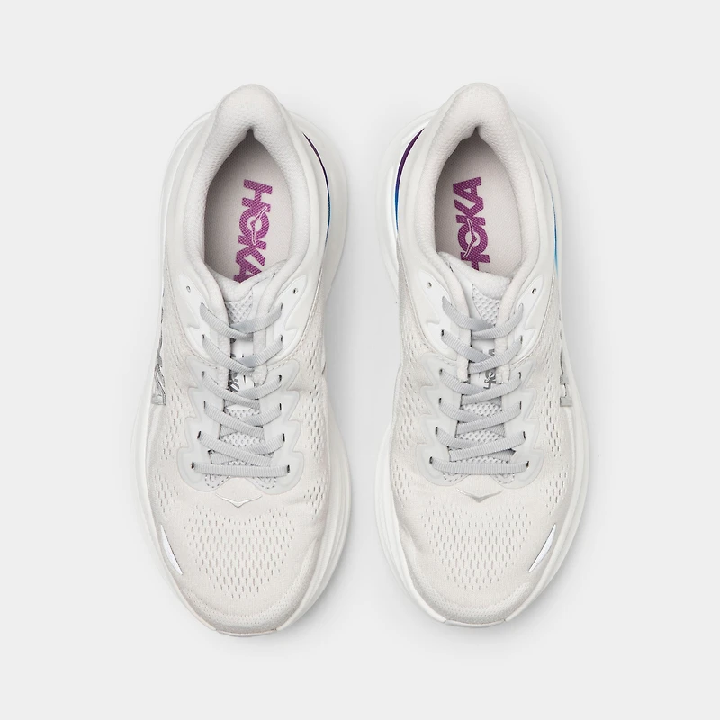 Hoka Femmes Bondi 9 Gris cosmique / Blanc