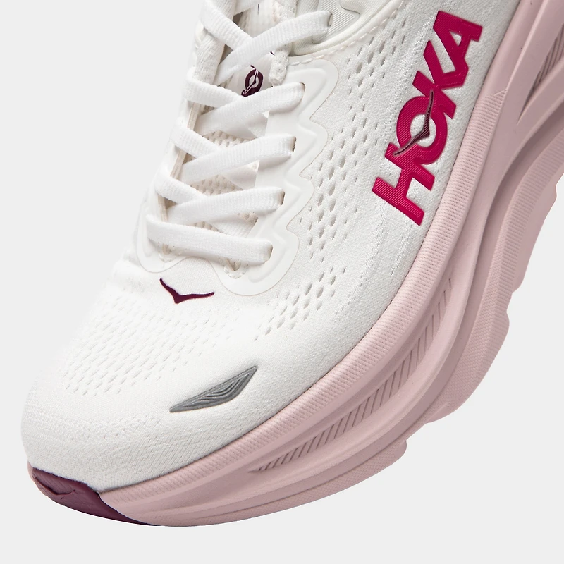Hoka Women's Bondi 9 White / Pink Opal